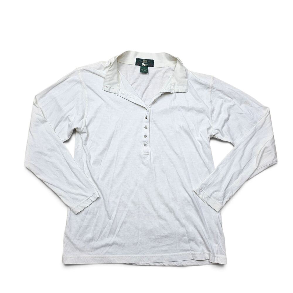 ORVIS Henley Base Layer Men's M VTG 90s Canada 10 Snap Band Collar Fly Fishing